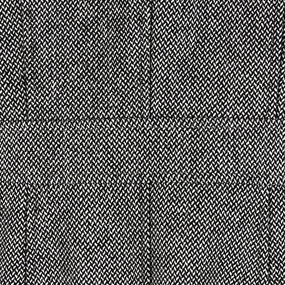 High Style Womens M Wool Gray Military Inspired Herringbone Tweed Coat Old Money - Picture 10 of 16